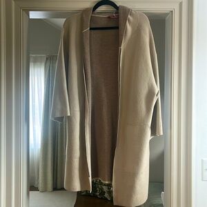 Max Mara Studio Oversized Sweater Coat with Hoodie